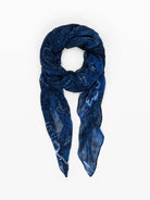 Desigual Foulard rettangolare plissettato paisley Donna Blu - Santangelo