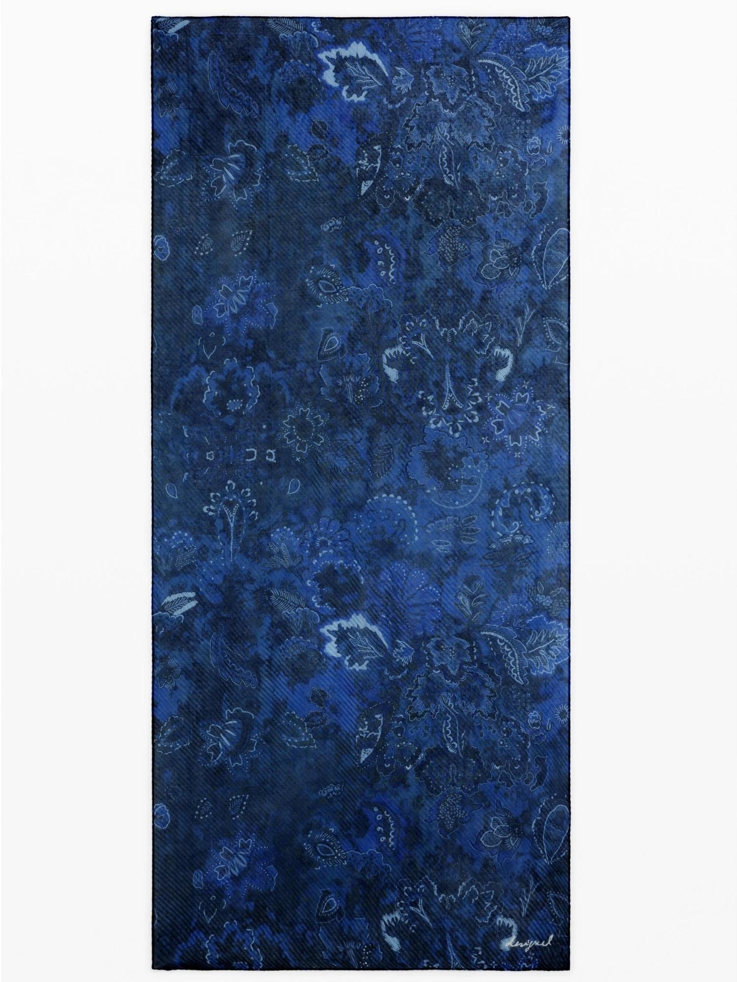 Desigual Foulard rettangolare plissettato paisley Donna Blu - Santangelo