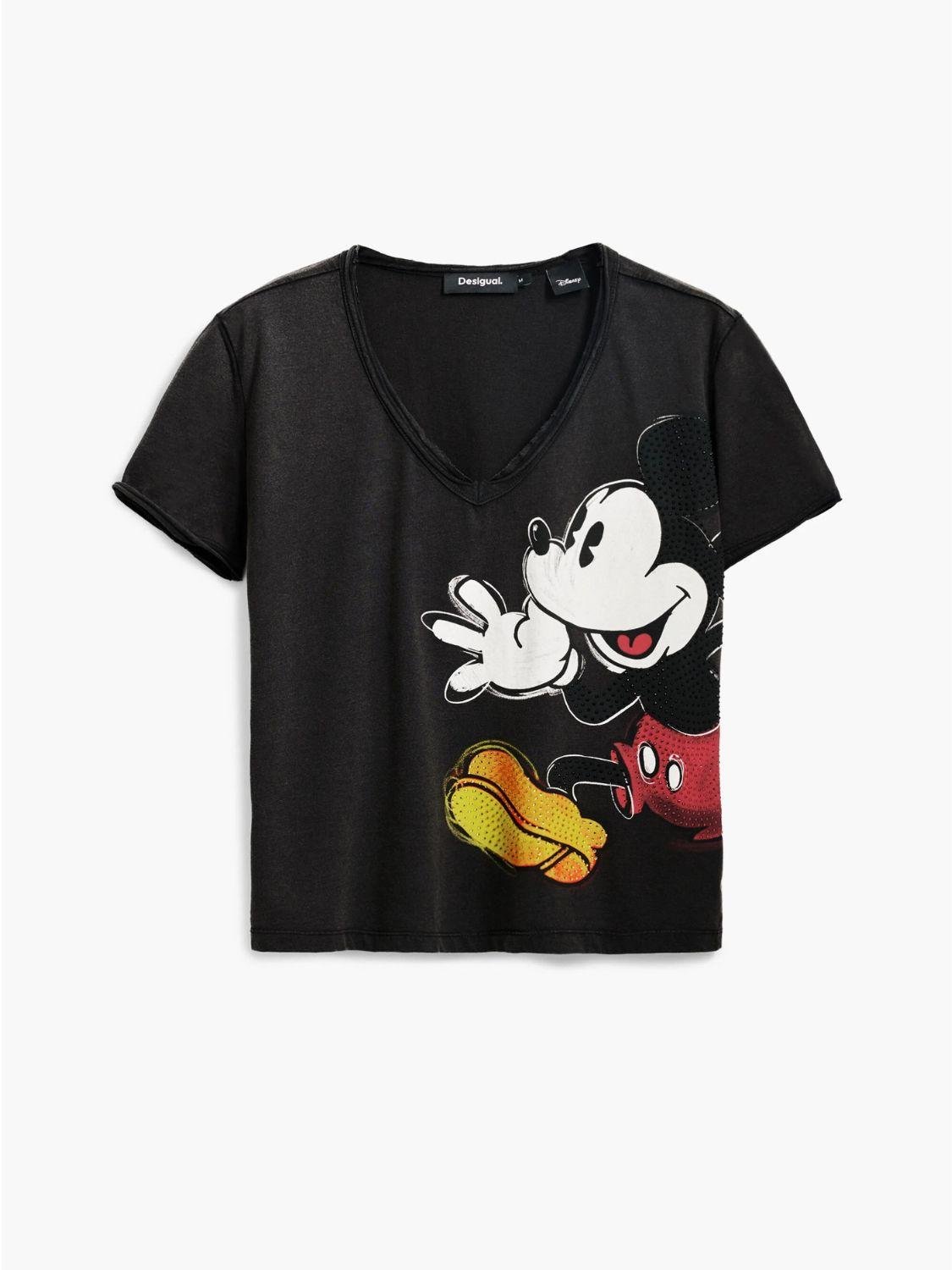 Desigual Maglietta Mickey Mouse Donna Nero - Santangelo