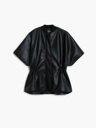 Desigual Poncho effetto pelle a rilievi Donna Nero - Santangelo