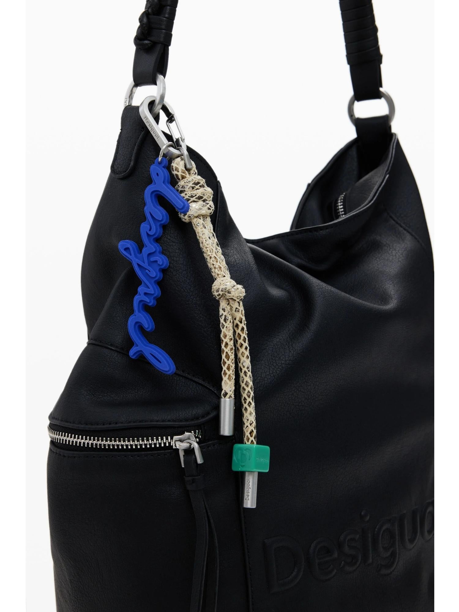 Desigual Zaino convertibile con grande logo Donna Nero - Santangelo