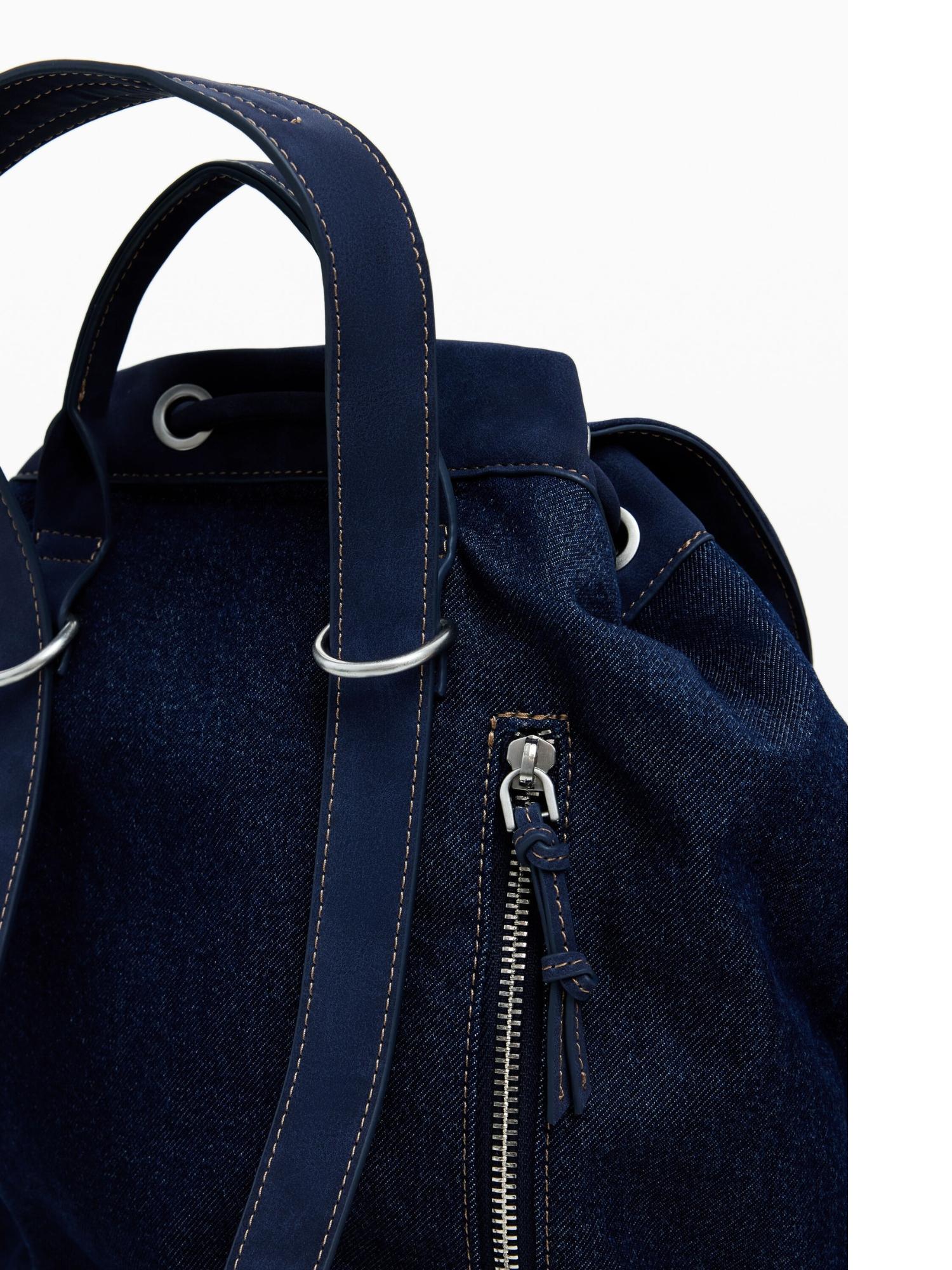 Desigual Zaino denim a secchiello convertibile medio Donna Blu - Santangelo