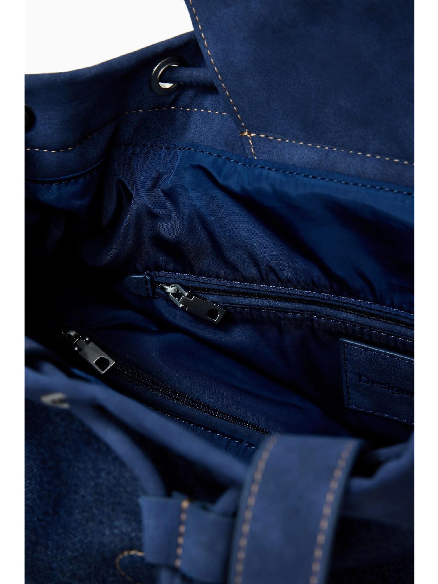 Desigual Zaino denim a secchiello convertibile medio Donna Blu - Santangelo
