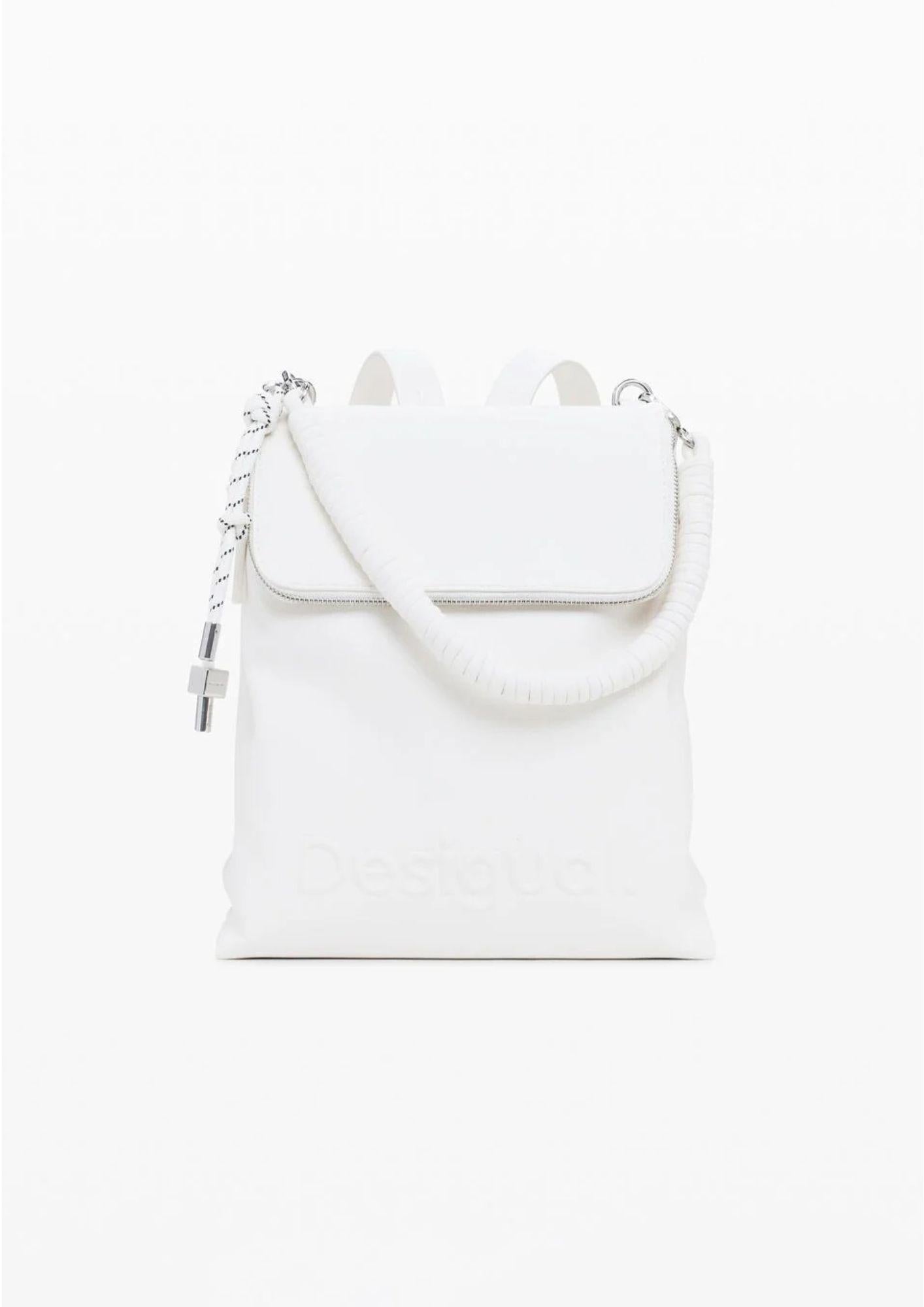 Desigual Zaino Donna Half Hampton Ecru Bianco - Santangelo
