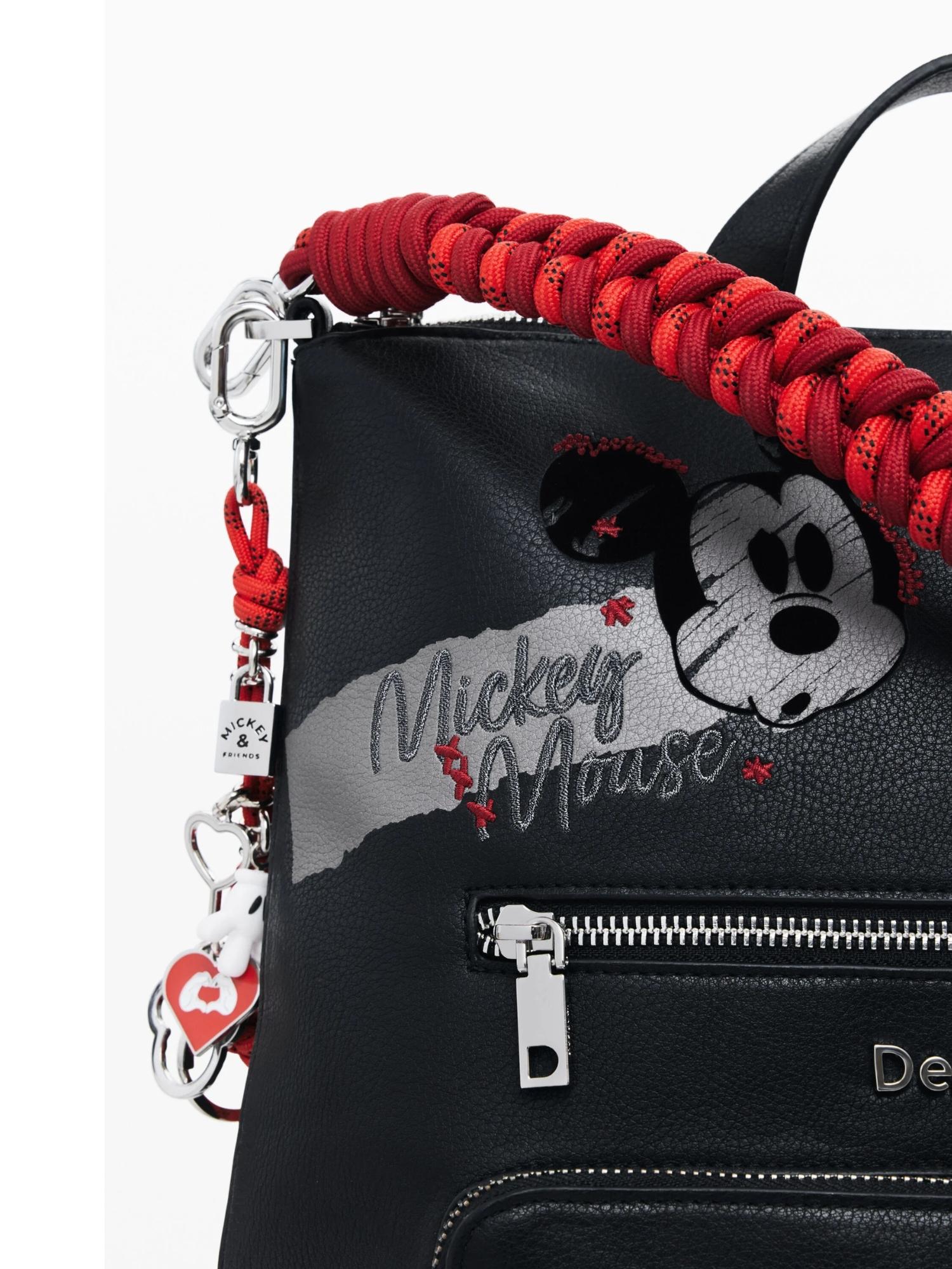 Desigual Zaino effetto pelle Mickey medio Donna Nero - Santangelo