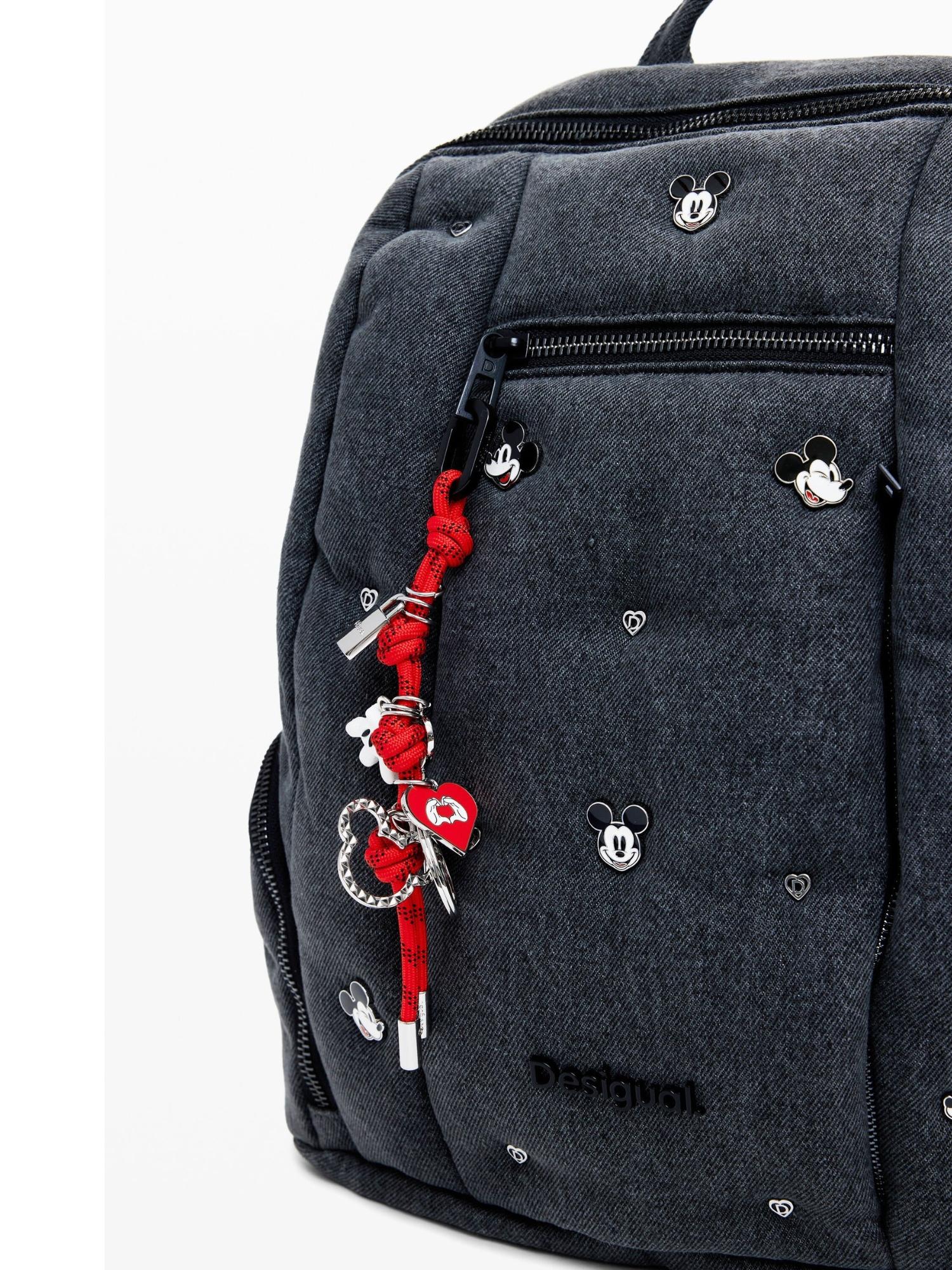 Desigual Zaino in denim Mickey medio Donna Nero - Santangelo