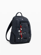 Desigual Zaino in denim Mickey medio Donna Nero - Santangelo