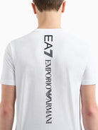 EA7 Emporio Armani T-shirt Logo Series in jersey di cotone Uomo Bianco - Santangelo