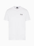 EA7 Emporio Armani T-shirt Logo Series in jersey di cotone Uomo Bianco - Santangelo