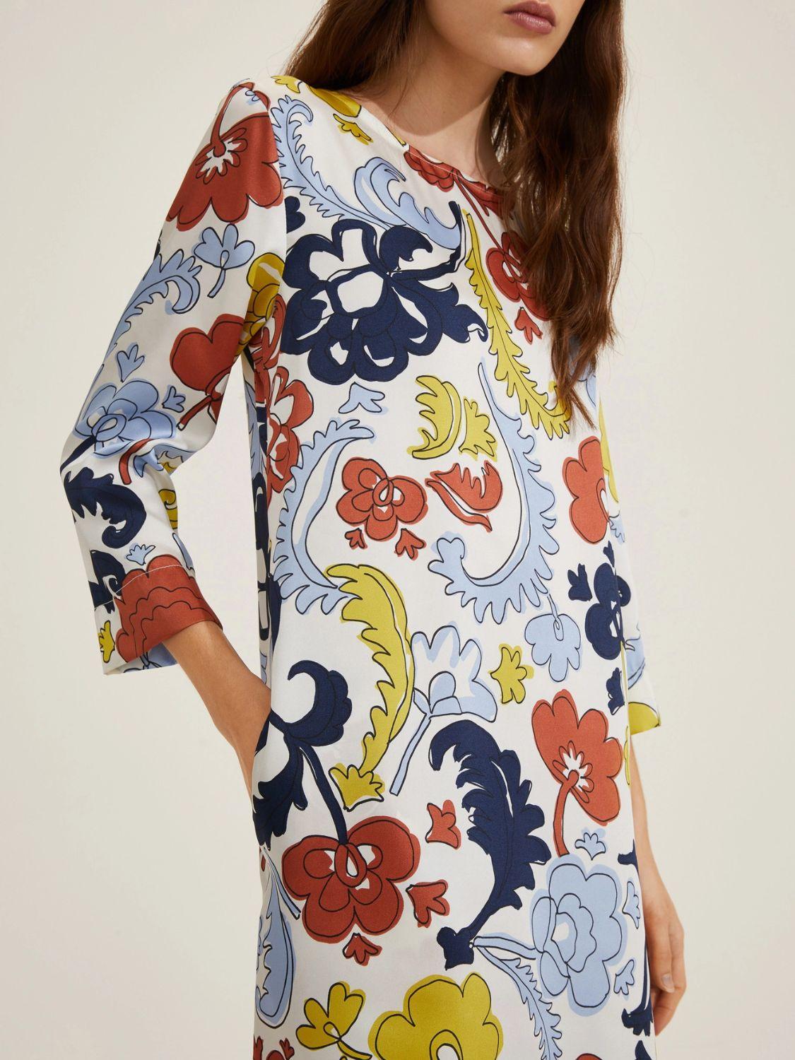 Emme Marella Abito dritto in twill stampato Aerovia Donna Cedro - Santangelo