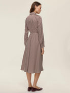 Emme Marella Abito in twill stampato Comma Bordeaux - Santangelo