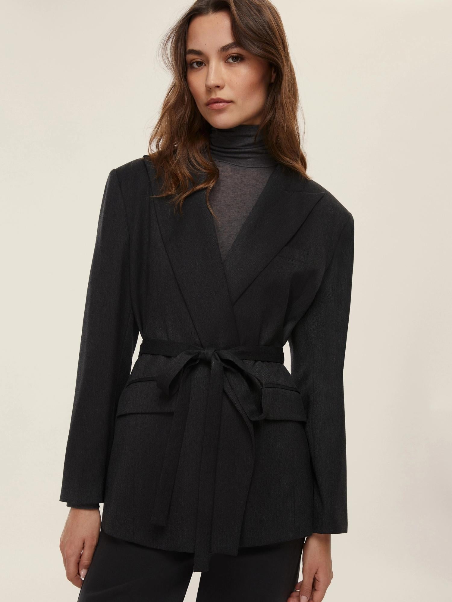 EMME MARELLA Emme Marella Blazer con cintura Val Donna Antracite Giacca