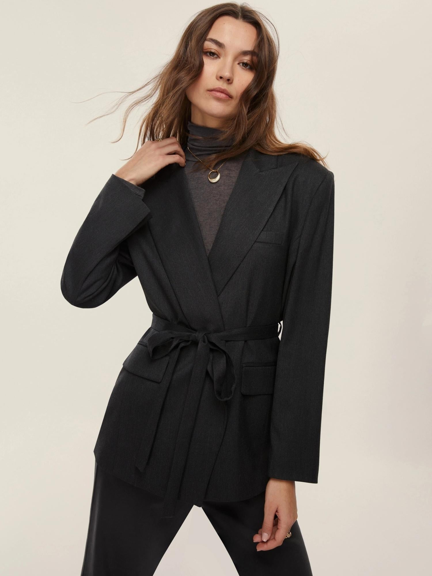 EMME MARELLA Emme Marella Blazer con cintura Val Donna Antracite Giacca