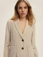 Emme Marella Blazer in velluto a coste Bino Donna Bianco Sporco - Santangelo