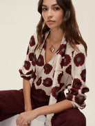 EMME MARELLA Emme Marella Blusa in twill stampato Fulvia Donna Panna Camicia