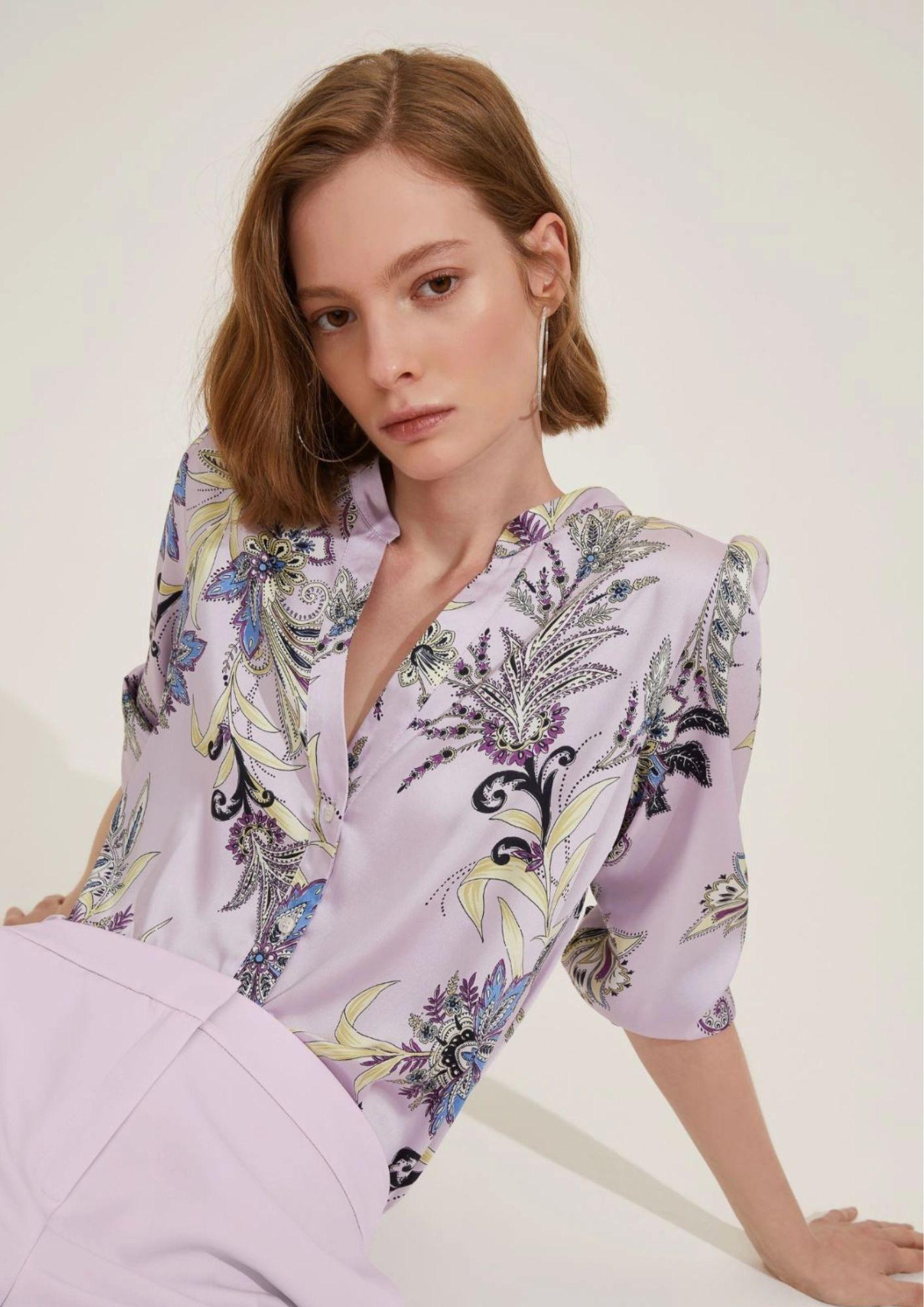 Emme Marella Camicia Donna Geova Lilla - Santangelo