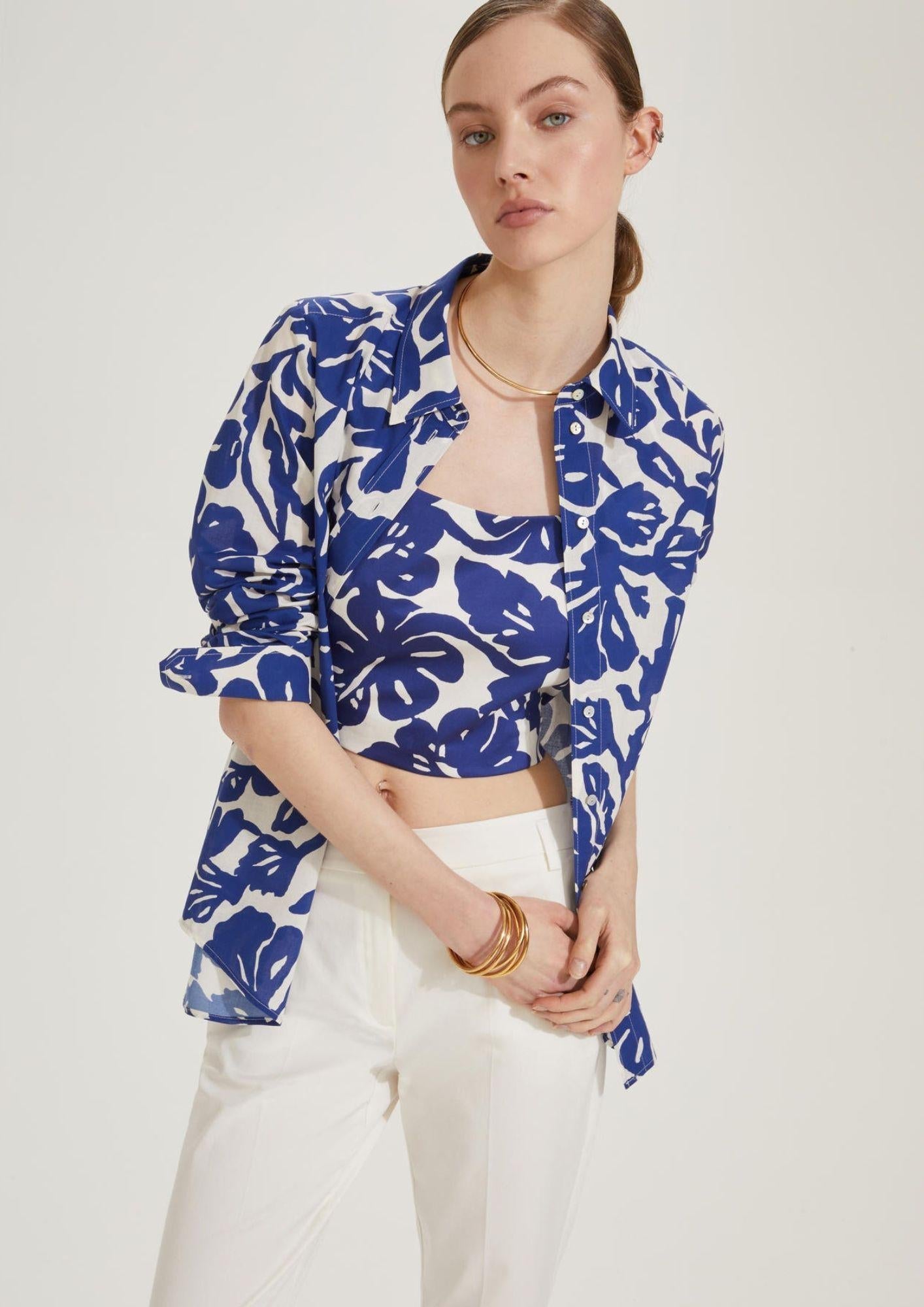 Emme Marella Camicia Donna Tritone Blu - Santangelo
