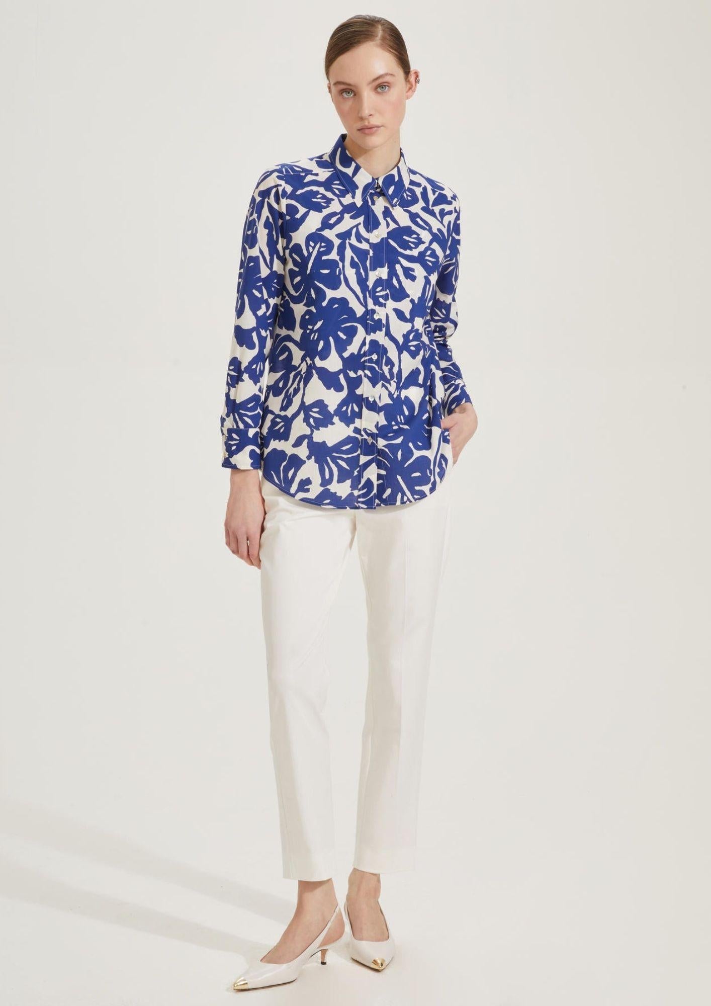 Emme Marella Camicia Donna Tritone Blu - Santangelo