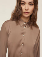 EMME MARELLA Emme Marella Camicia in raso leggero Naples Donna Tortora Camicia