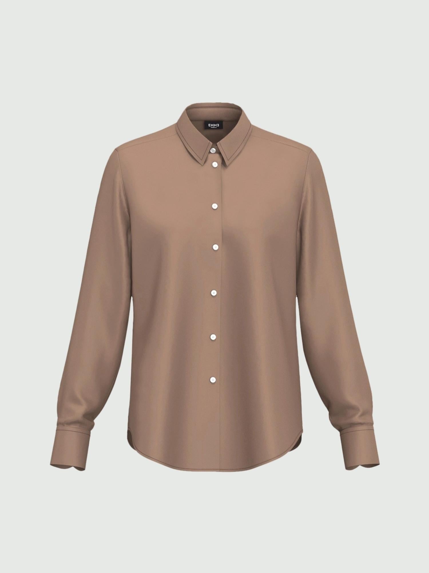 EMME MARELLA Emme Marella Camicia in raso leggero Naples Donna Tortora Camicia