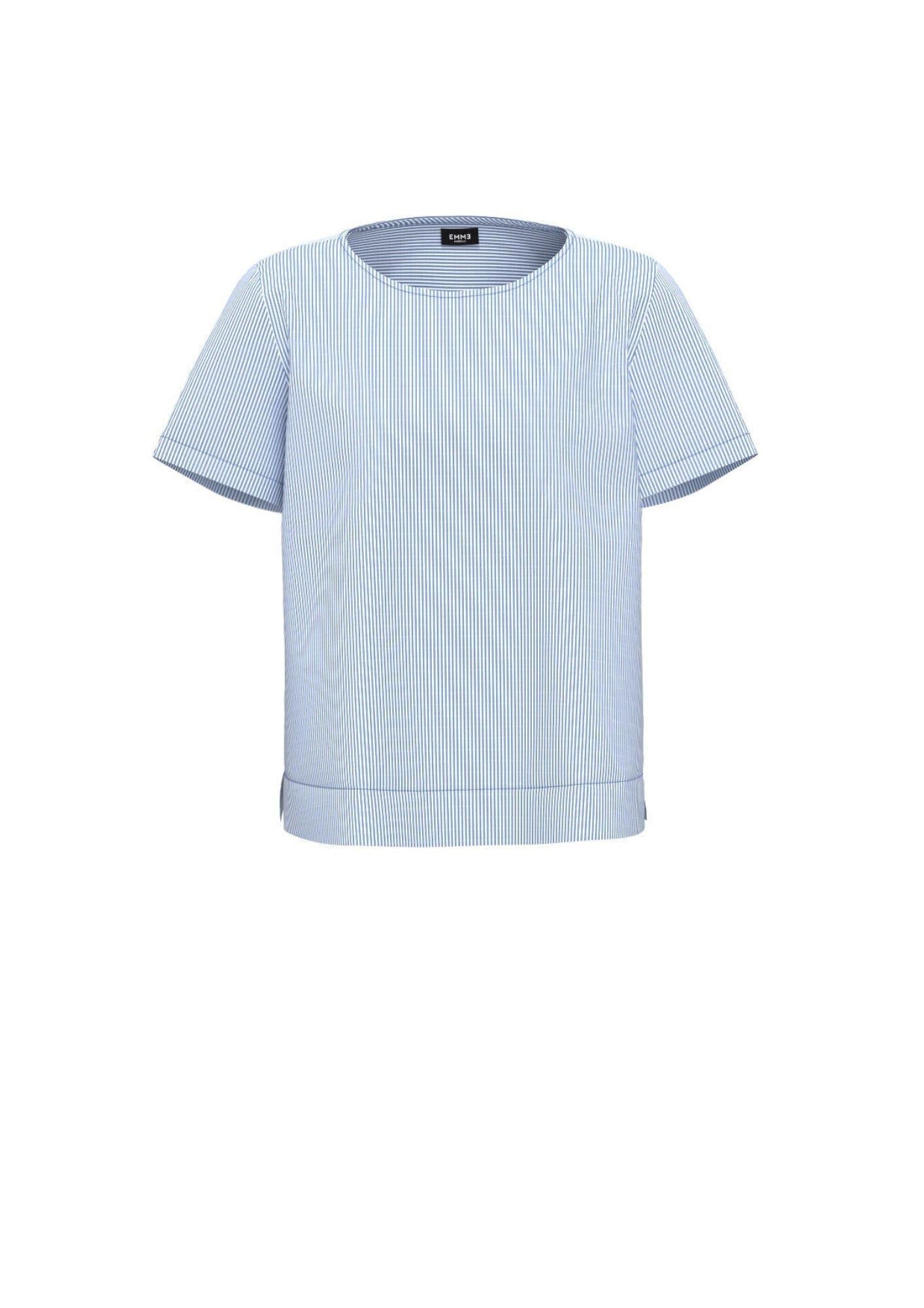 Emme Marella Camicia Maracas Bianca Righe Azzurre - Santangelo