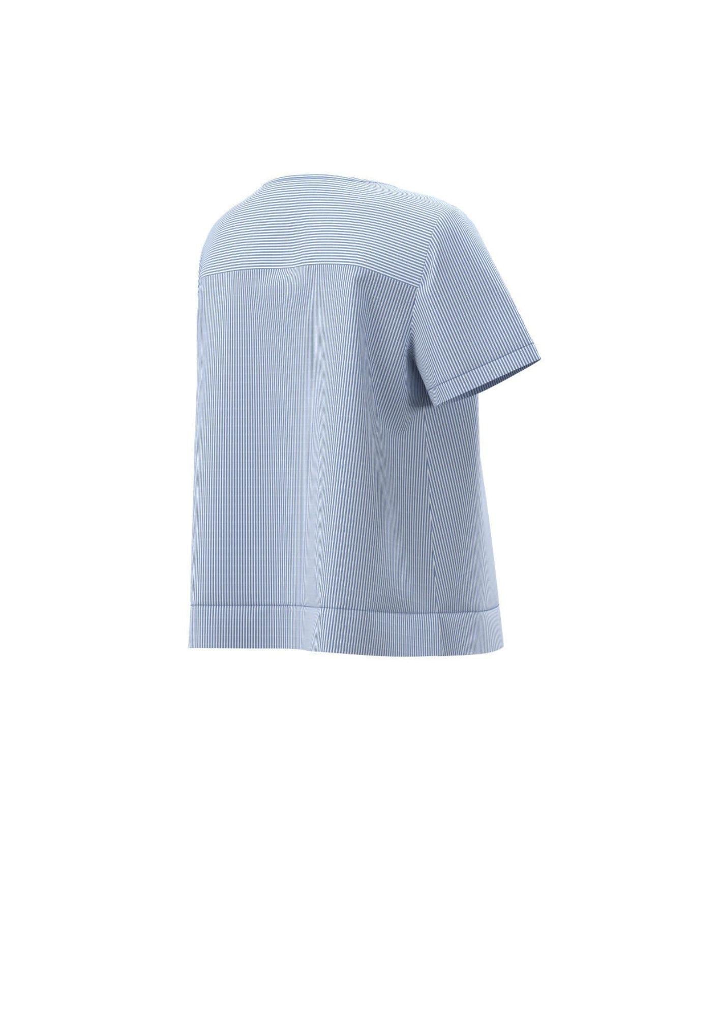 Emme Marella Camicia Maracas Bianca Righe Azzurre - Santangelo