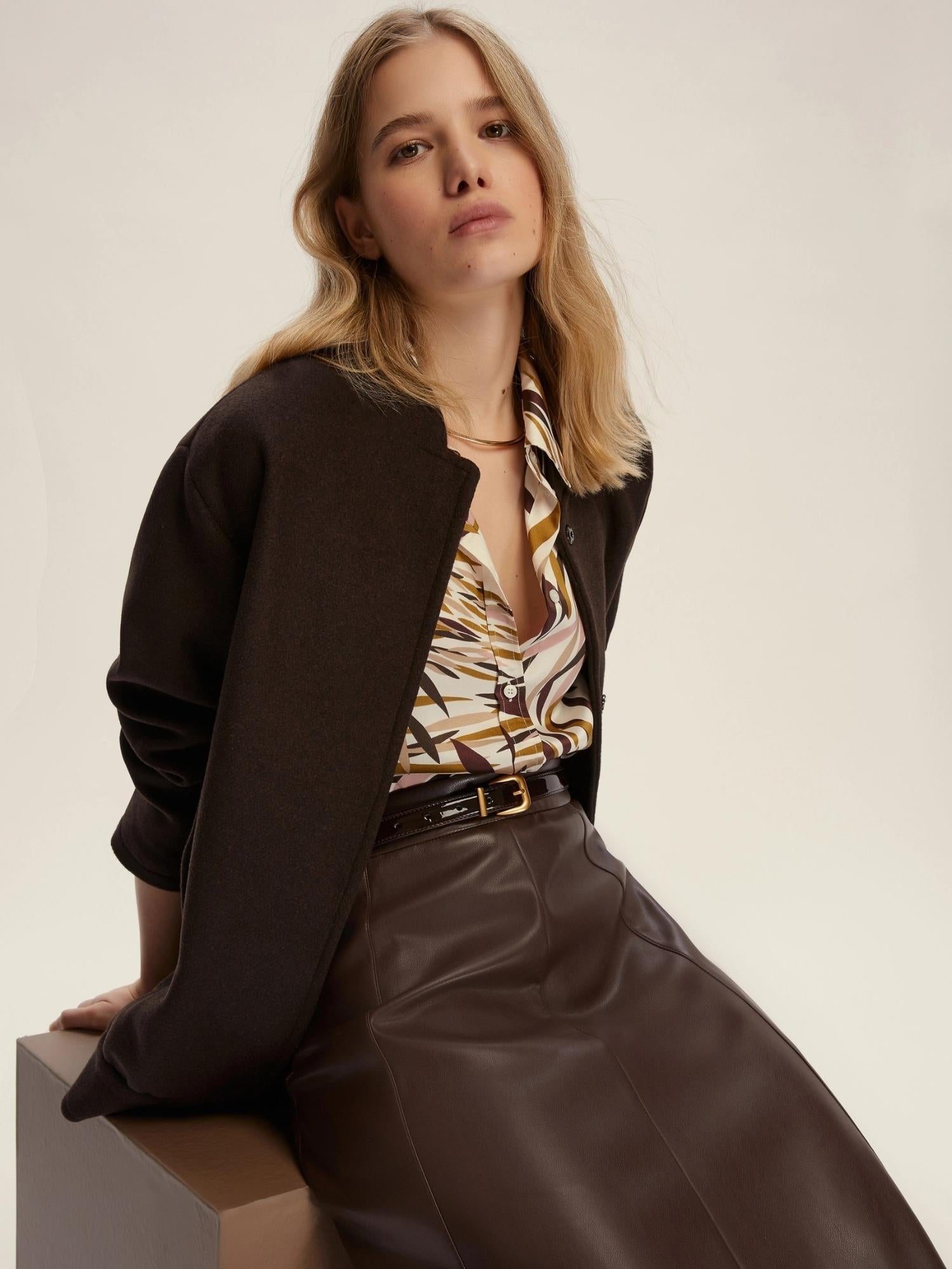 Emme Marella Camicia semi aderente in twill Biagio Donna Bianco lana - Santangelo