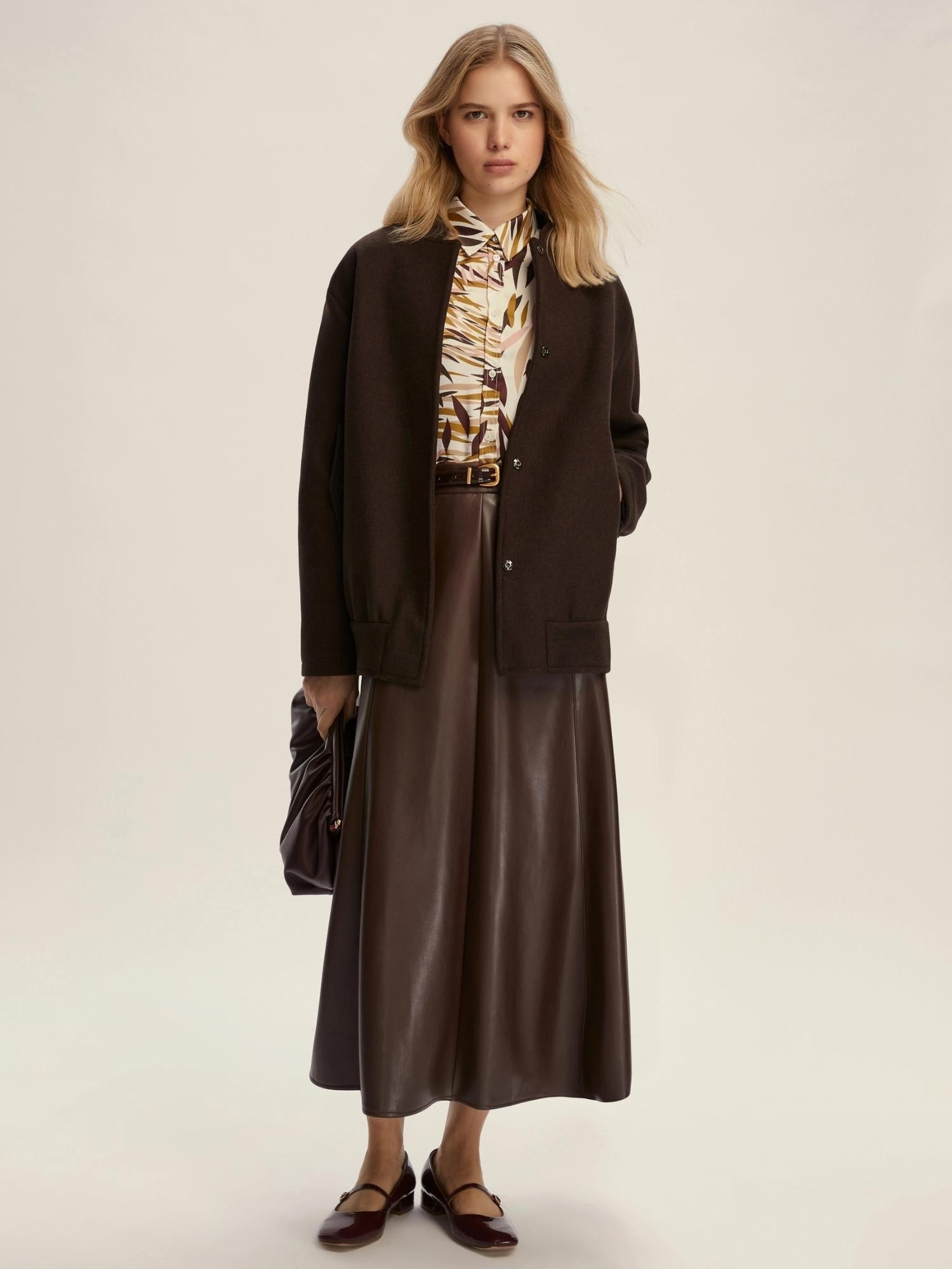 Emme Marella Camicia semi aderente in twill Biagio Donna Bianco lana - Santangelo