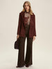 Emme Marella Biagio Women's Semi-Fit Twill Shirt in Bordeaux