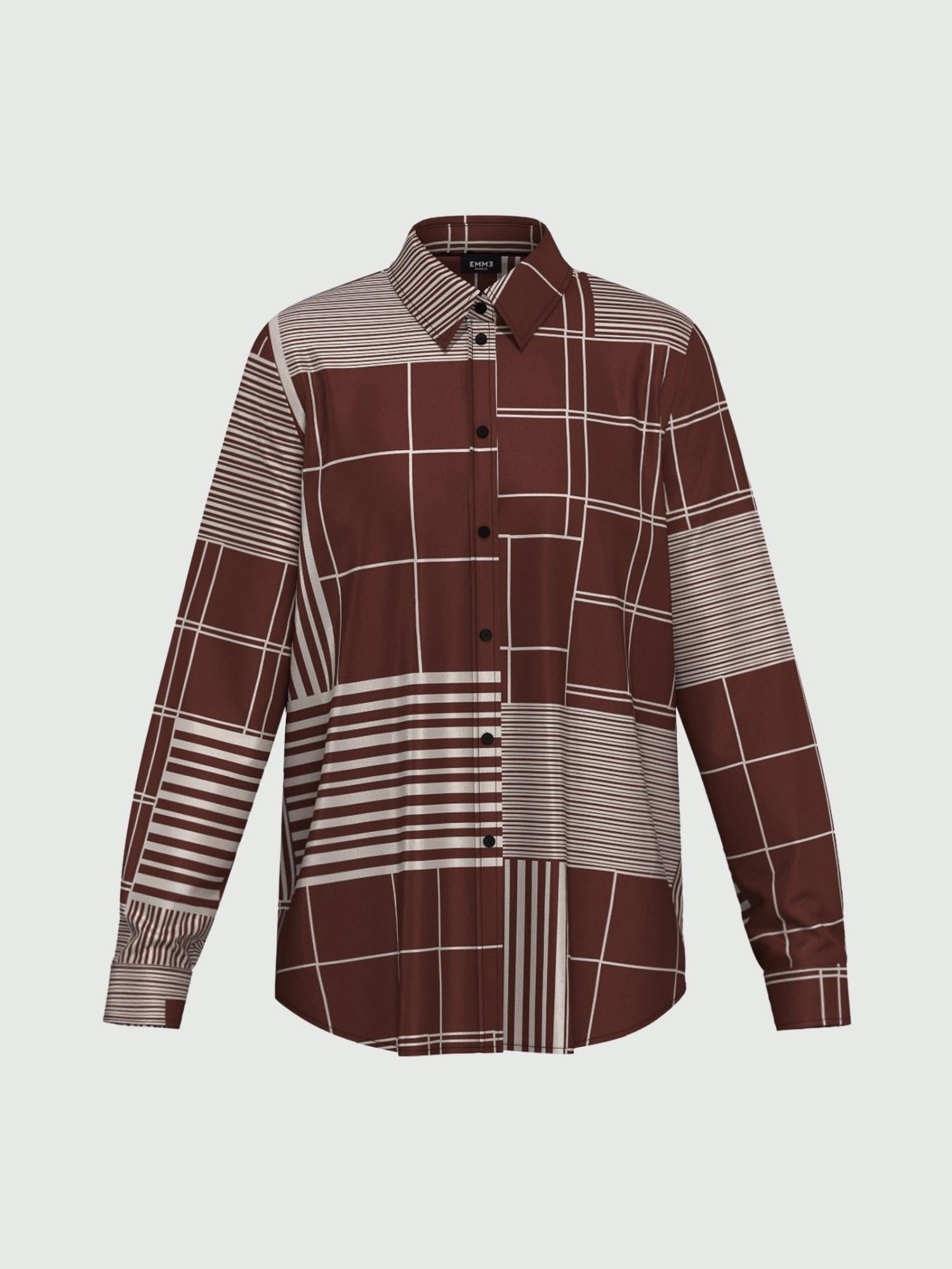 EMME MARELLA Emme Marella Camicia semi aderente in twill Biagio Donna Bordeaux Camicia