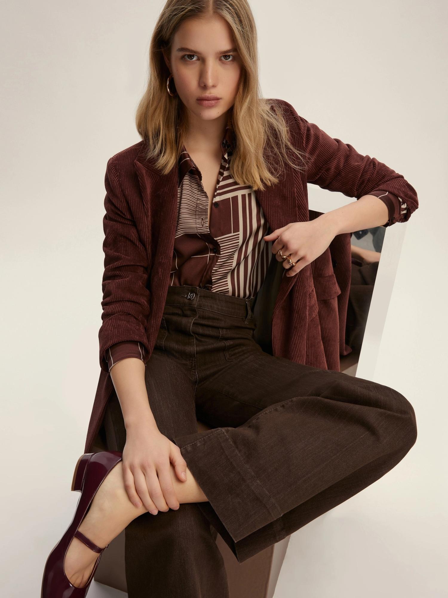 EMME MARELLA Emme Marella Camicia semi aderente in twill Biagio Donna Bordeaux Camicia