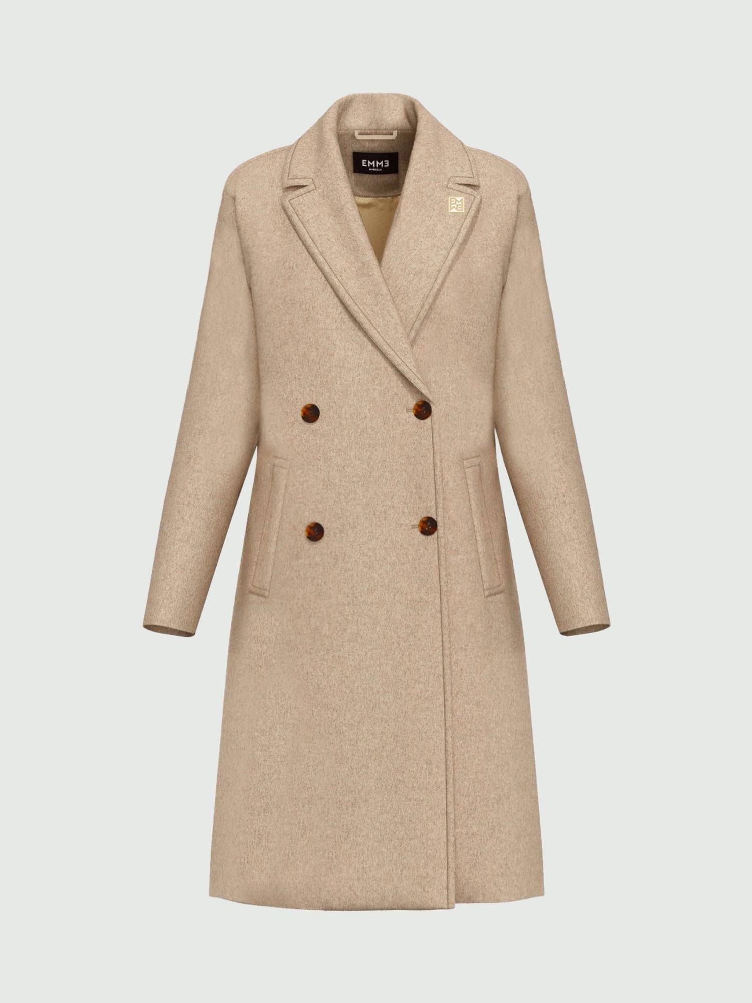 EMME MARELLA Emme Marella Cappotto doppiopetto Roll Donna Bianco sporco Cappotto
