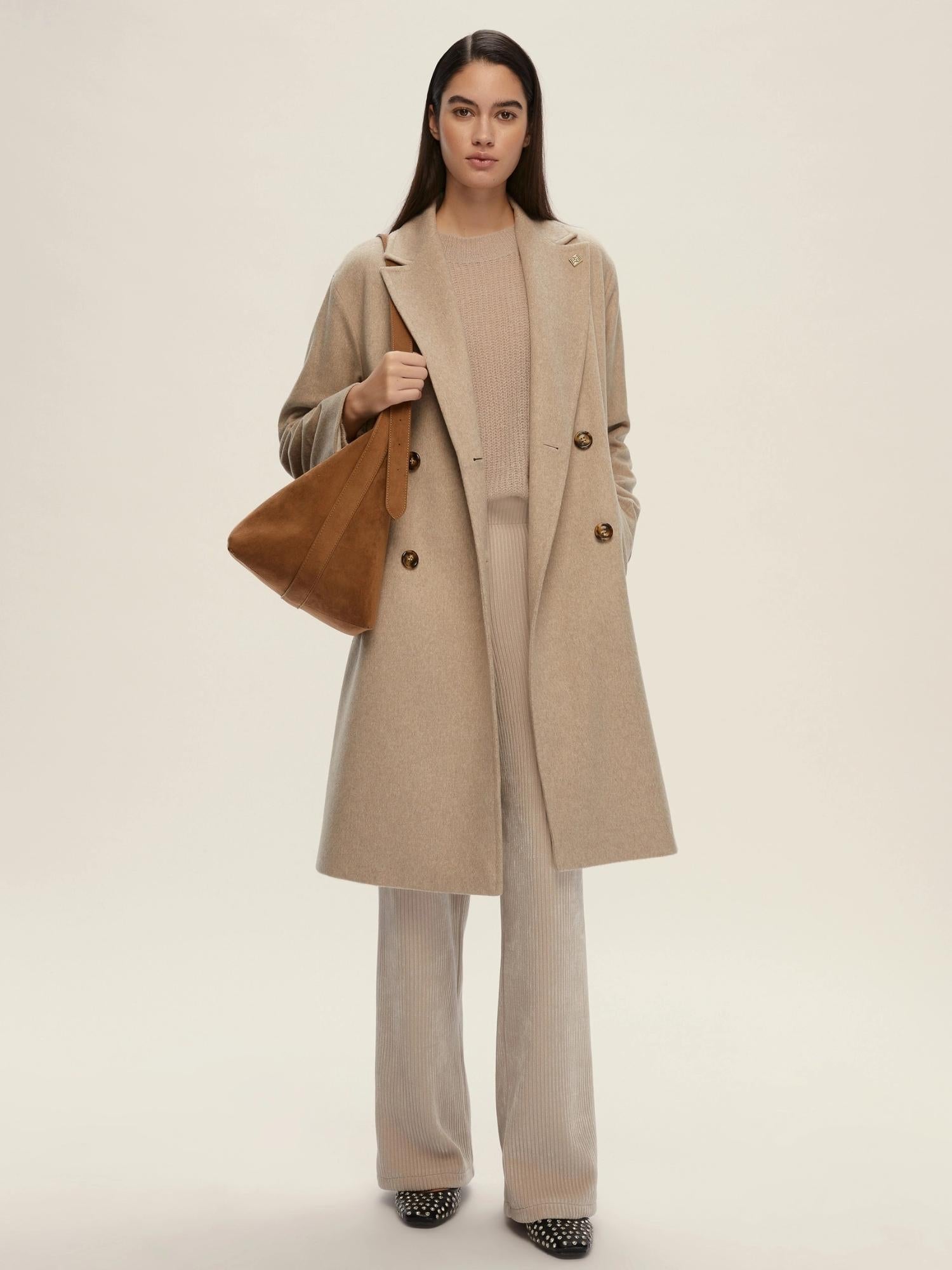 EMME MARELLA Emme Marella Cappotto doppiopetto Roll Donna Bianco sporco Cappotto
