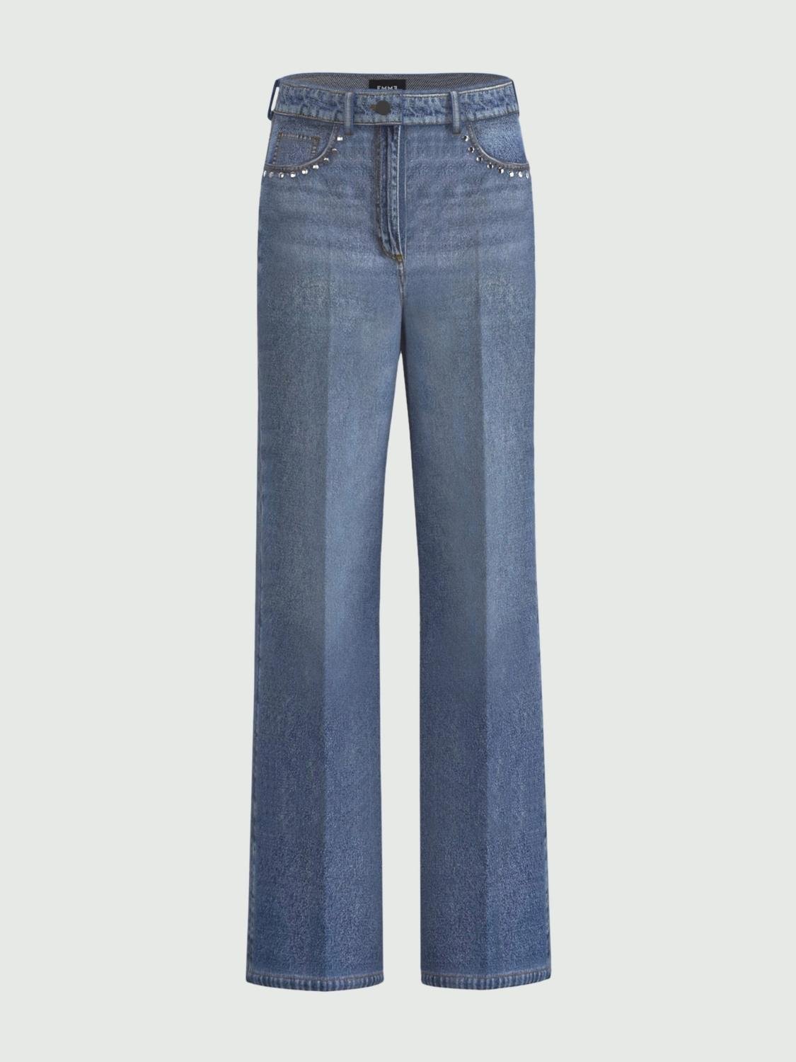 Emme Marella Denim con borchie Adorno Donna Blu - Santangelo