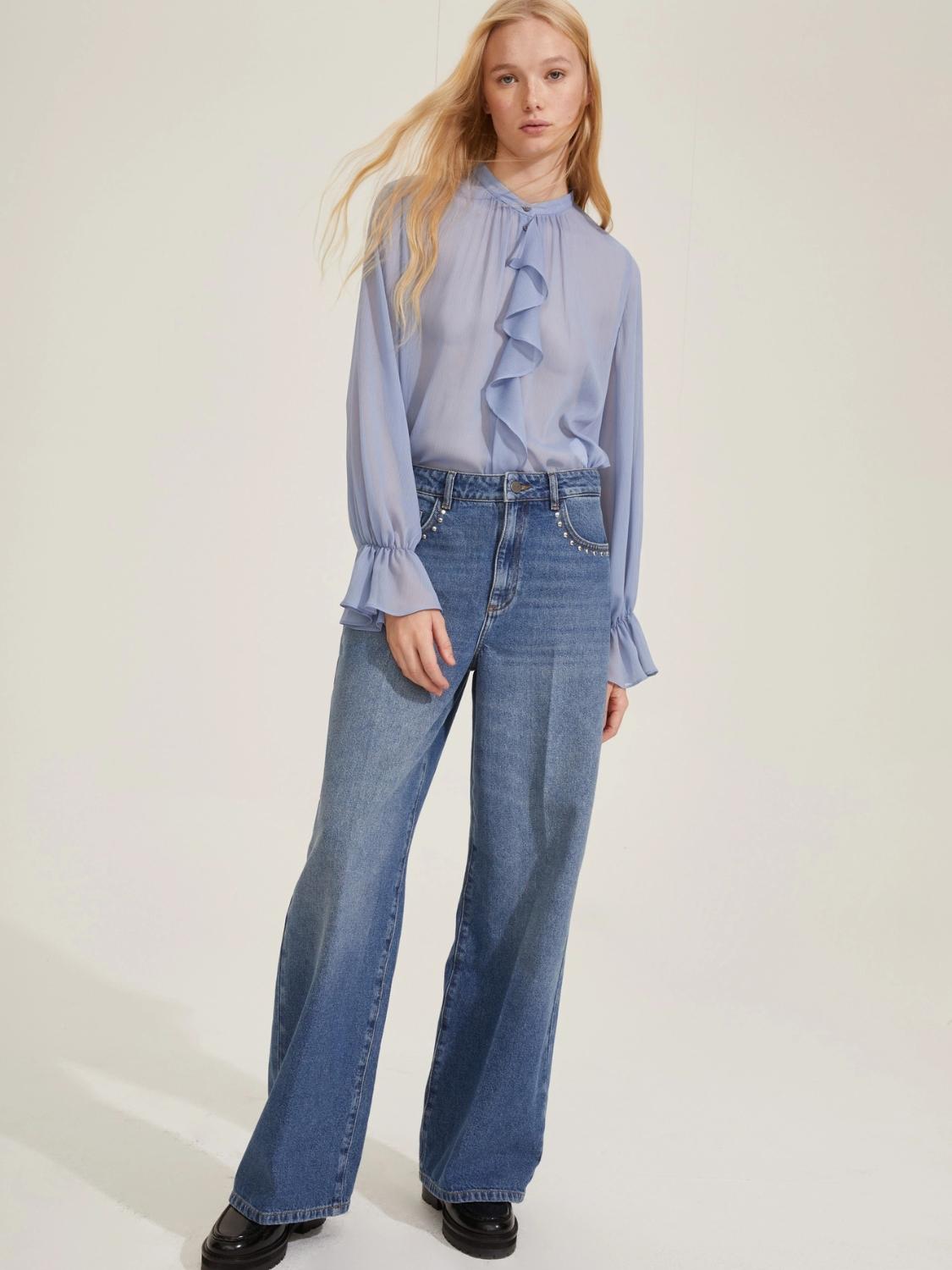 Emme Marella Denim con borchie Adorno Donna Blu - Santangelo