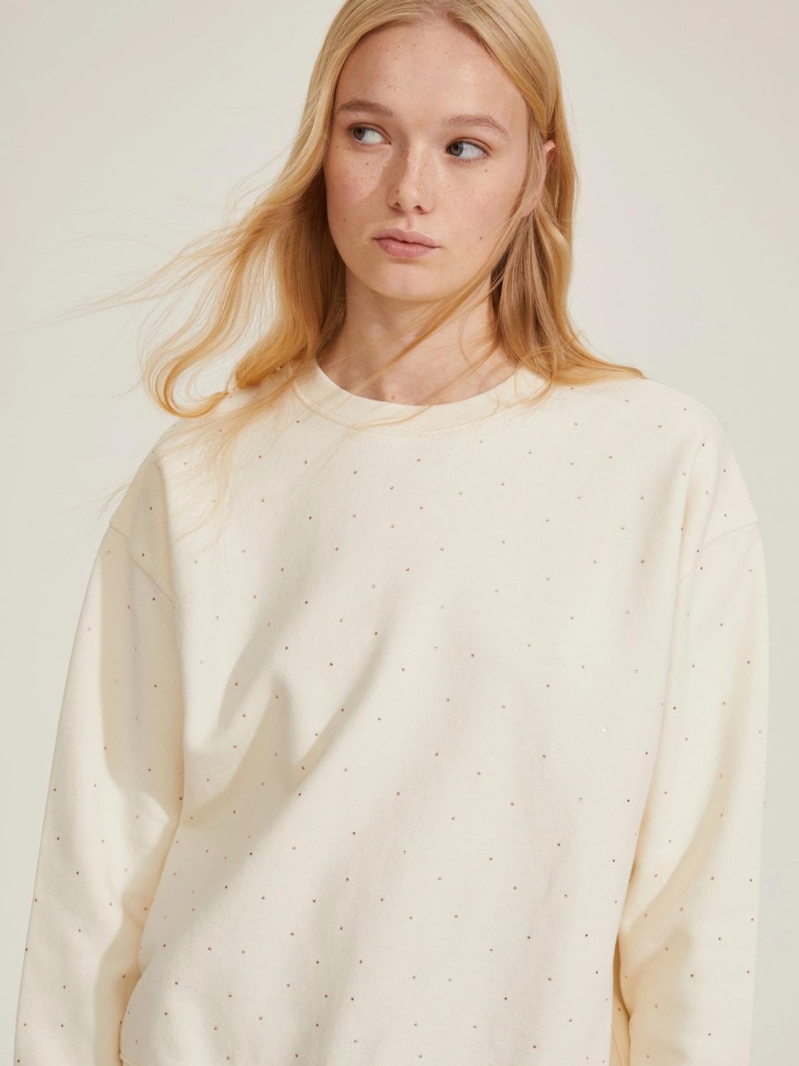 Emme Marella Felpa con strass Nova Donna Panna - Santangelo