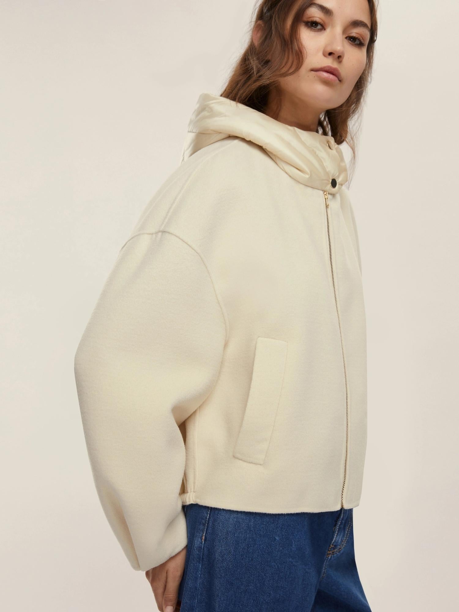 EMME MARELLA Emme Marella Giacca bomber con cappuccio Eritea Donna Panna Giubbino