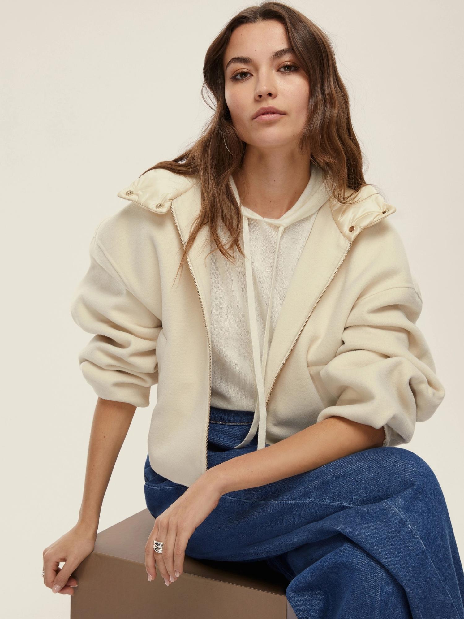 EMME MARELLA Emme Marella Giacca bomber con cappuccio Eritea Donna Panna Giubbino