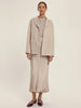 Veste droite croisée pour femme Emme Marella Palos en gris tourterelle