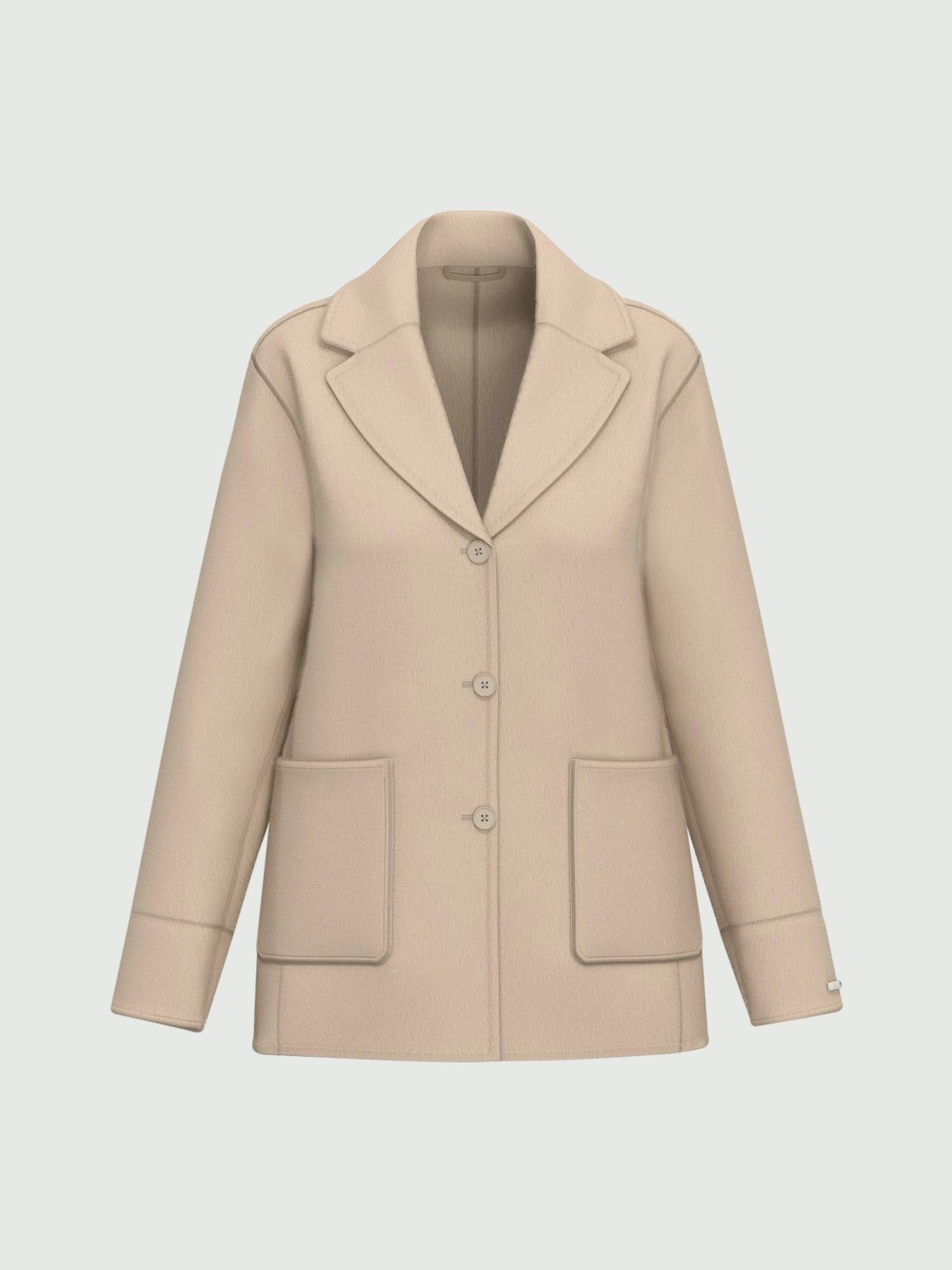 EMME MARELLA Emme Marella Giacca dritta in double Palos Donna Tortora Giubbino