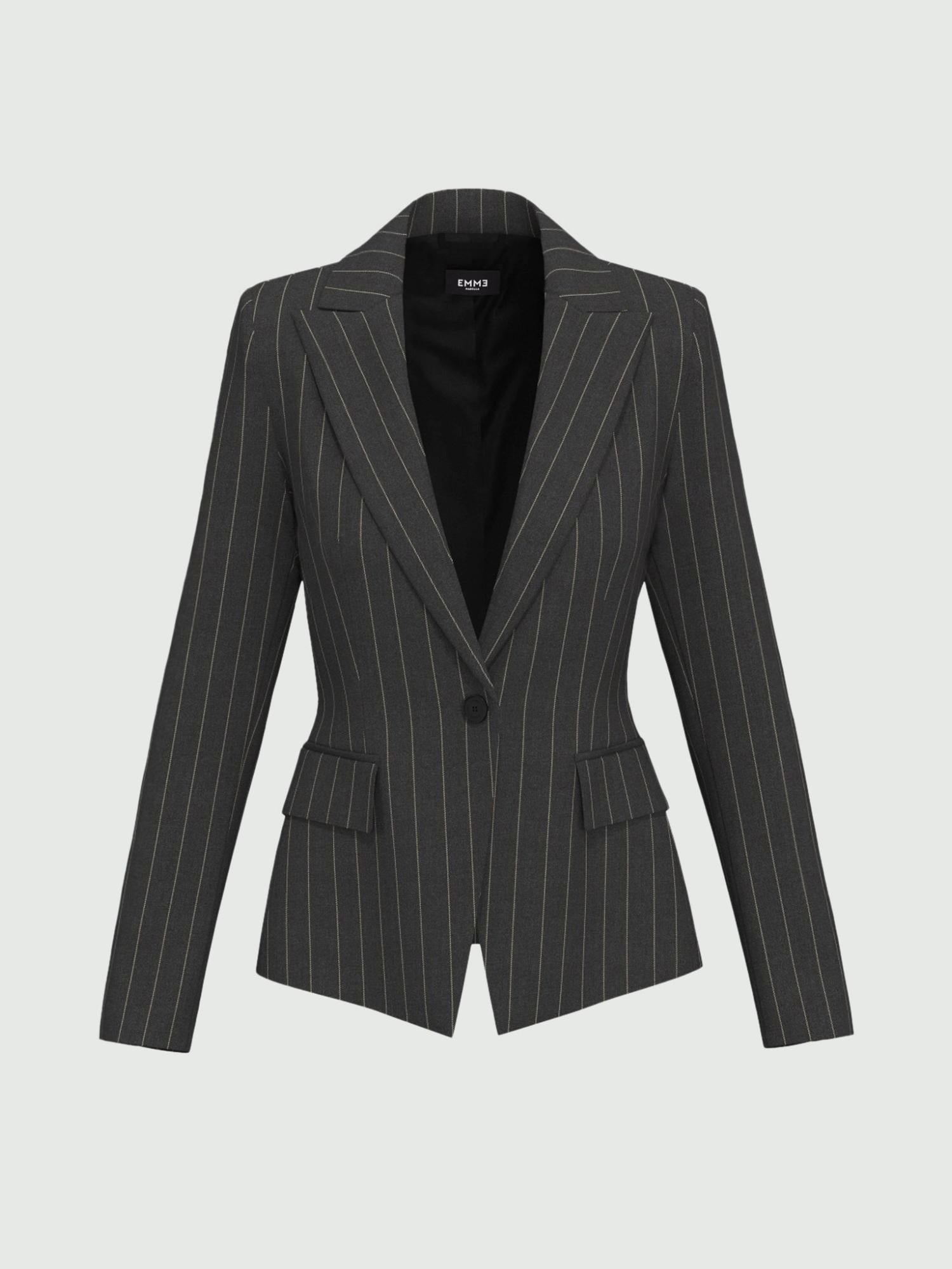 EMME MARELLA Emme Marella Giacca femminile in stuoia Dear Donna Nero bianco Giacca