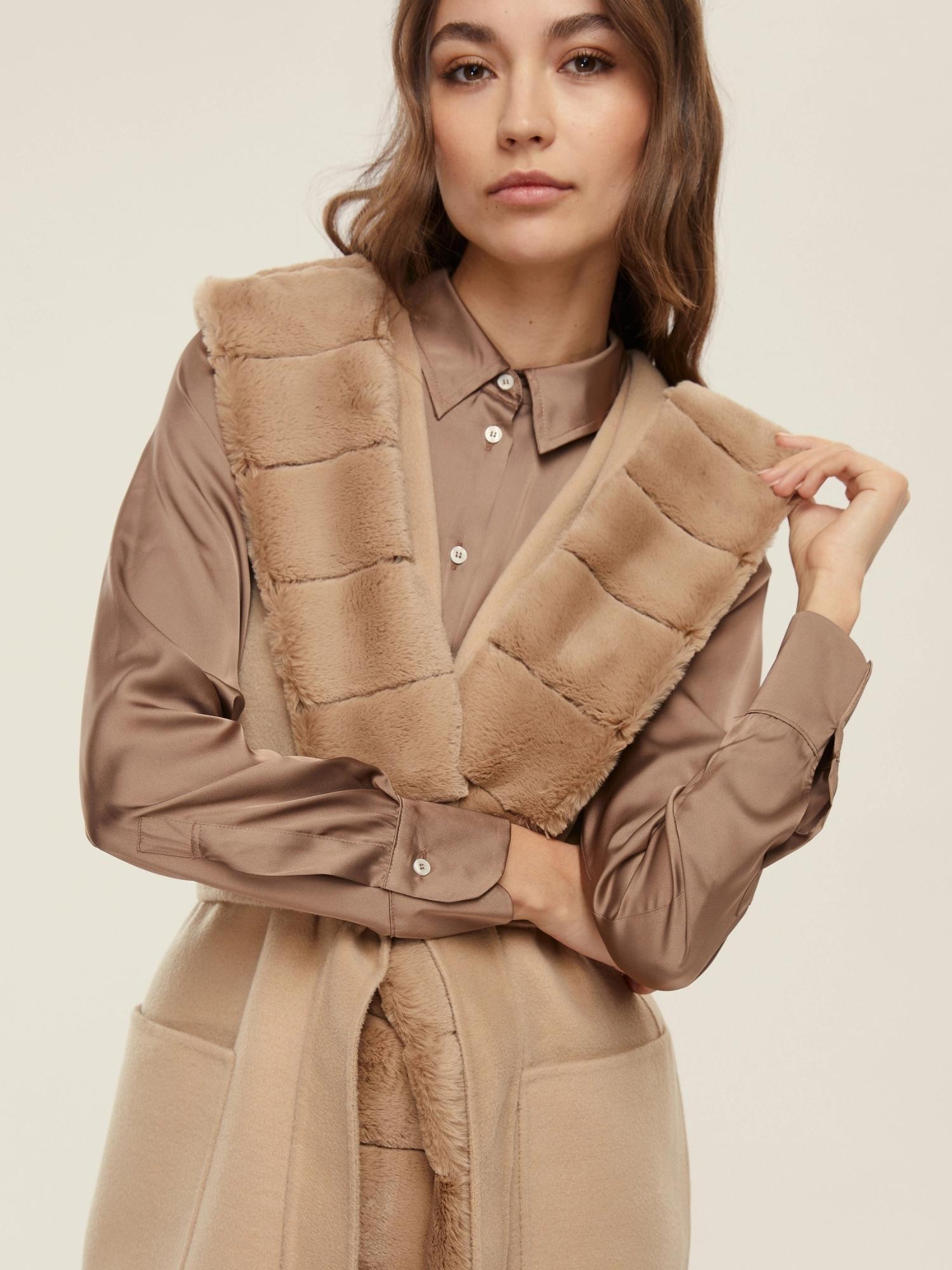 EMME MARELLA Emme Marella Gilet con cintura Formosa Donna Beige Smanicato