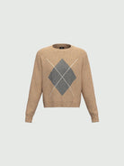 Emme Marella Maglia boxy con filo di lurex Novella Donna Cammello - Santangelo