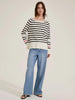 Este Women's Raglan Sleeve Sweater White Wool