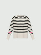 Emme Marella Maglia Donna Este Bianco Burro Righe Blu - Santangelo