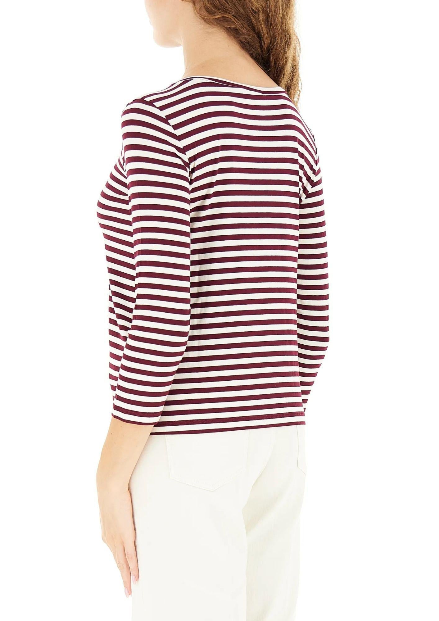 Emme Marella Maglia Donna Polpo Bordeaux Righe - Santangelo
