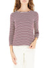 Emme Marella Maglia Donna Polpo Bordeaux Righe
