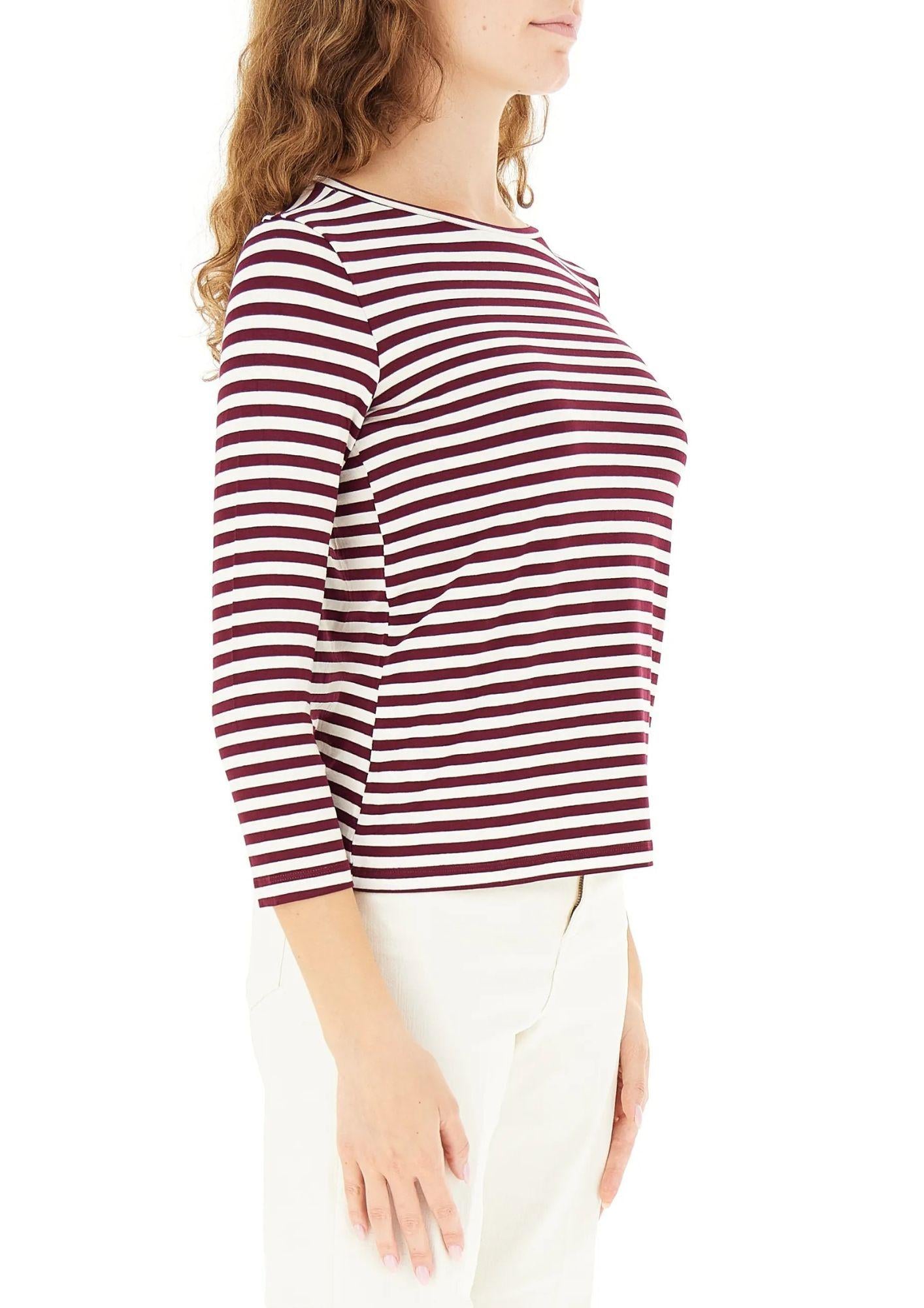 Emme Marella Maglia Donna Polpo Bordeaux Righe - Santangelo
