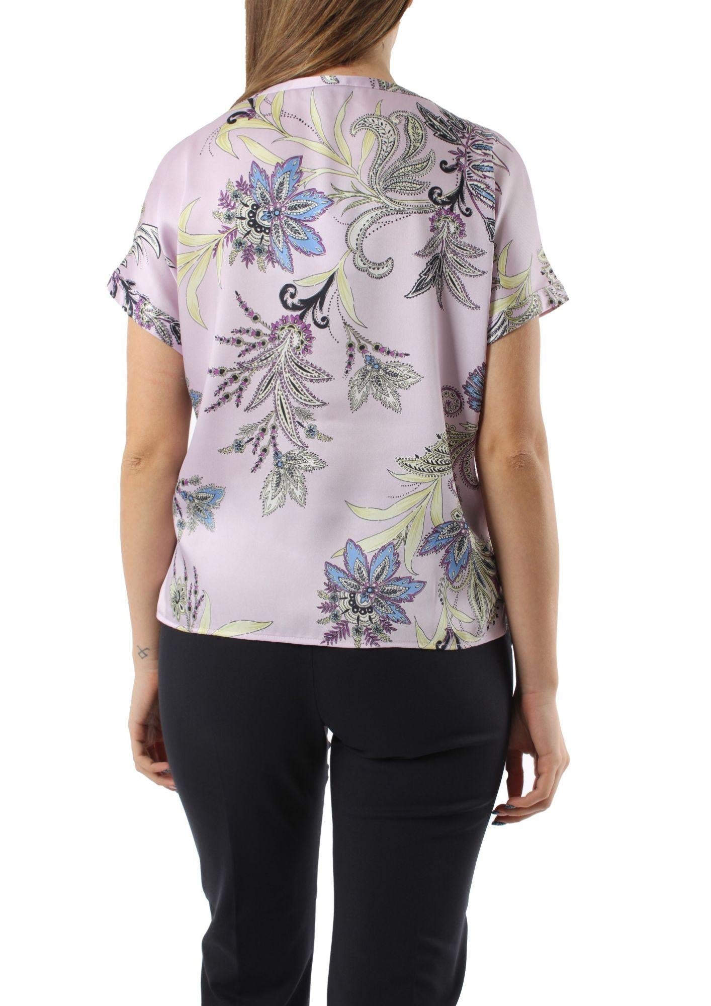Emme Marella Maglia Donna Riposo Lilla Stampa Floreale - Santangelo