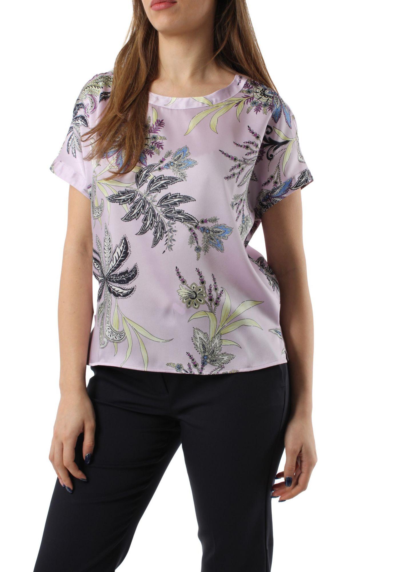 Emme Marella Maglia Donna Riposo Lilla Stampa Floreale - Santangelo